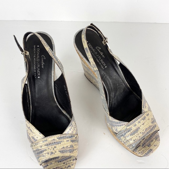 Donald J. Pliner Sacha Wedge Cork Slingback Sandal - Picture 11 of 14